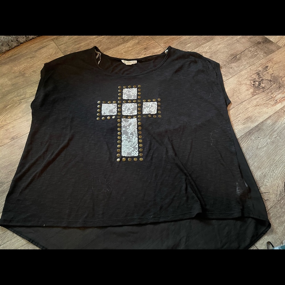 Studded Cross Tee